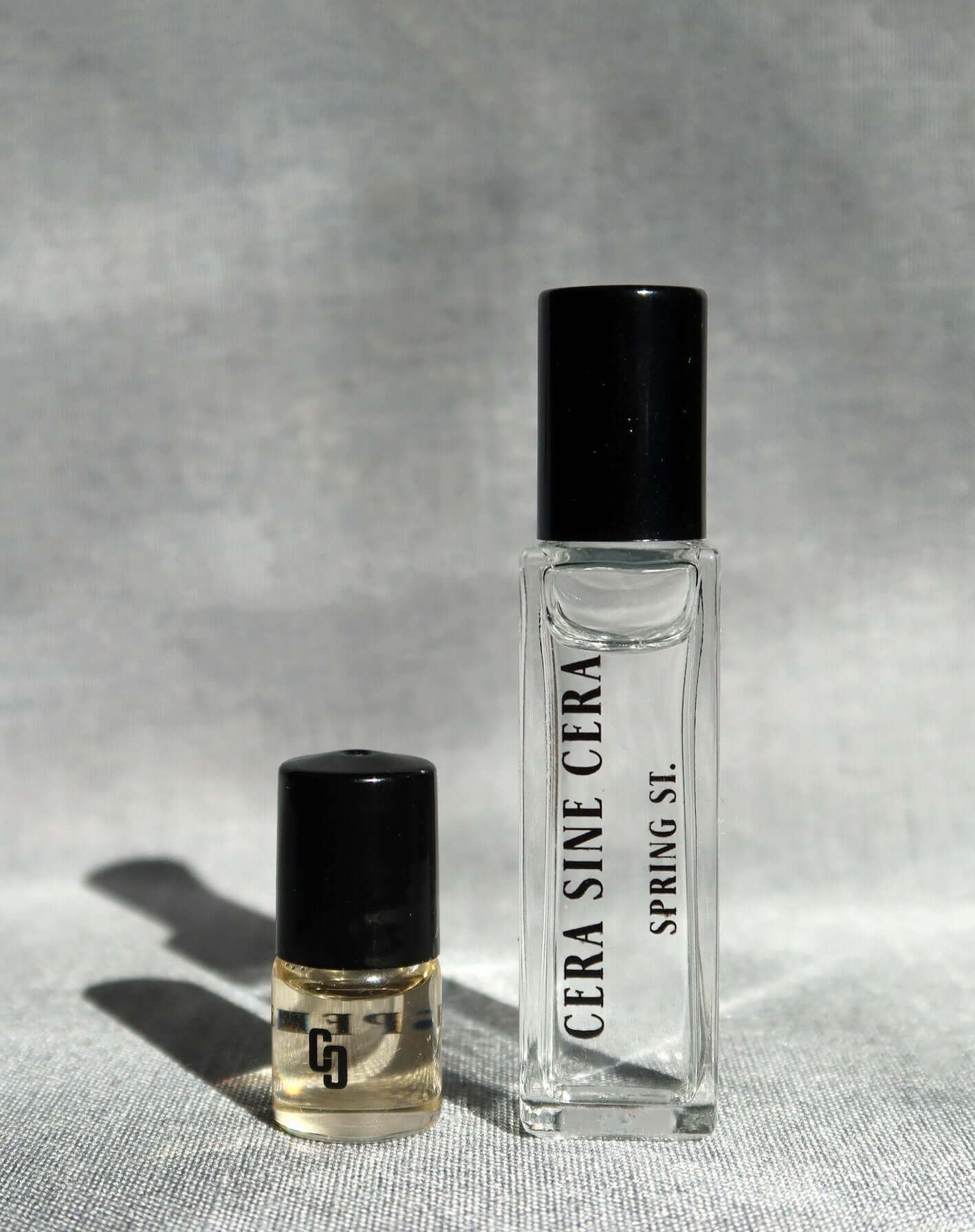 Spring St. Perfume Oil - 10ml Roll - On - Cera Sine Cera. Cera Sine Cera offer 13 distinct fragrances comprised of perfume oil, sculpted candles and fragrance tags. Crafted with non-alcoholic, non-toxic, vegan, and cruelty-free perfume oils, our products