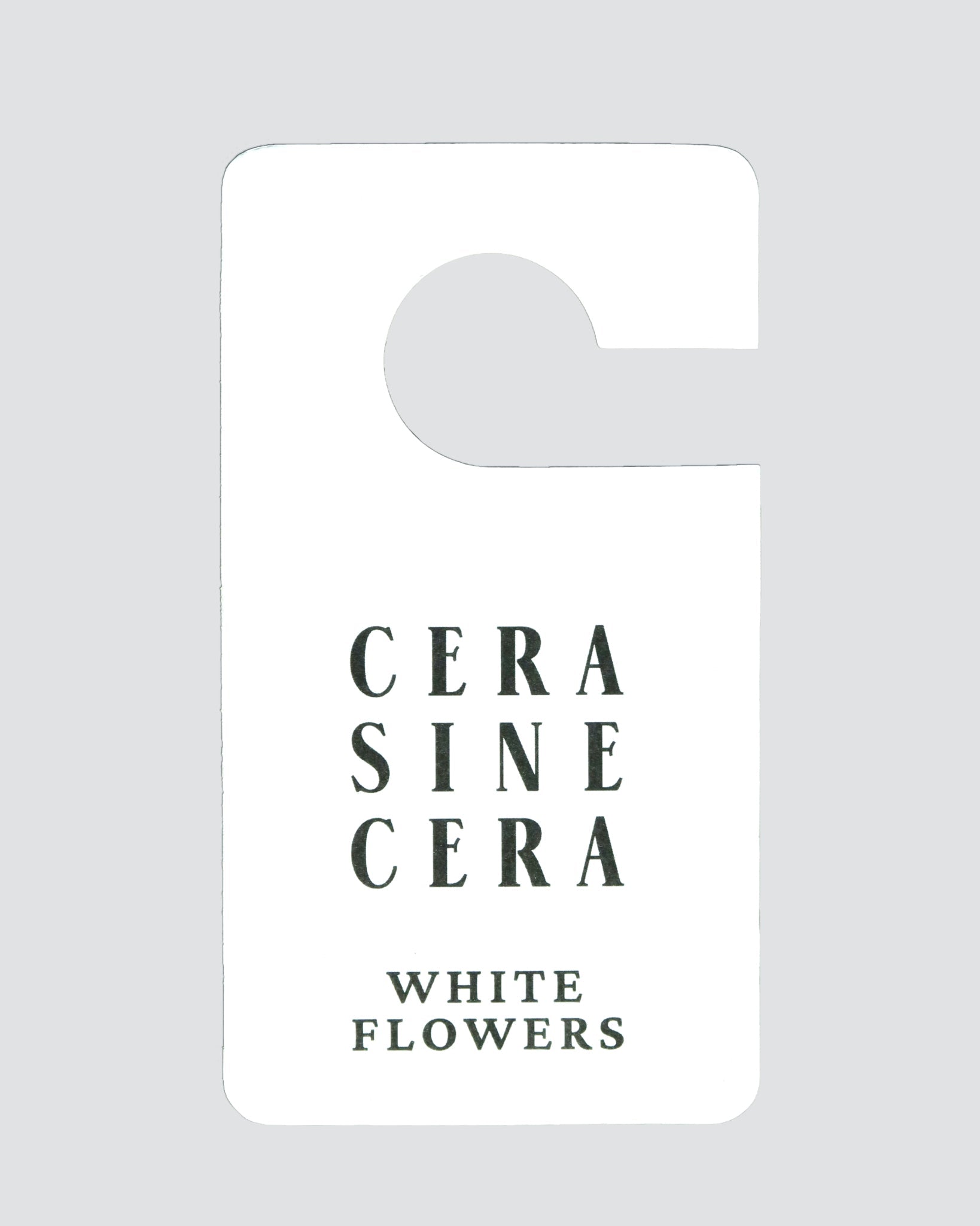 White Flowers Fragrance Tag - Cera Sine Cera